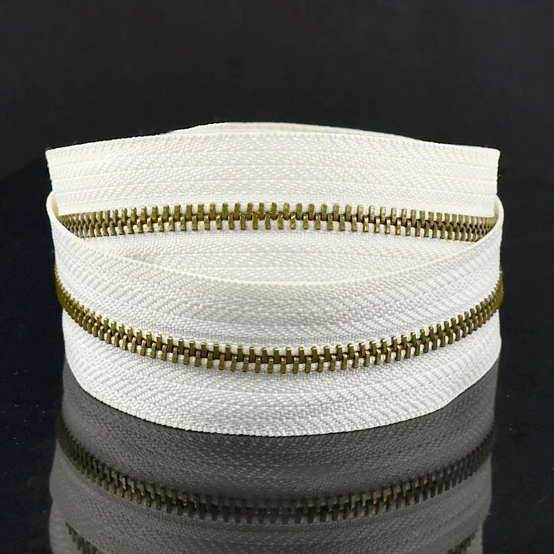 Meetee 2/4m 3 #5 # Metall Reiß verschluss band Gold Zähne dekorative Reiß verschluss Reparatur Kit Tasche Jacke Kleidung Tasche Näh zubehör Zubehör