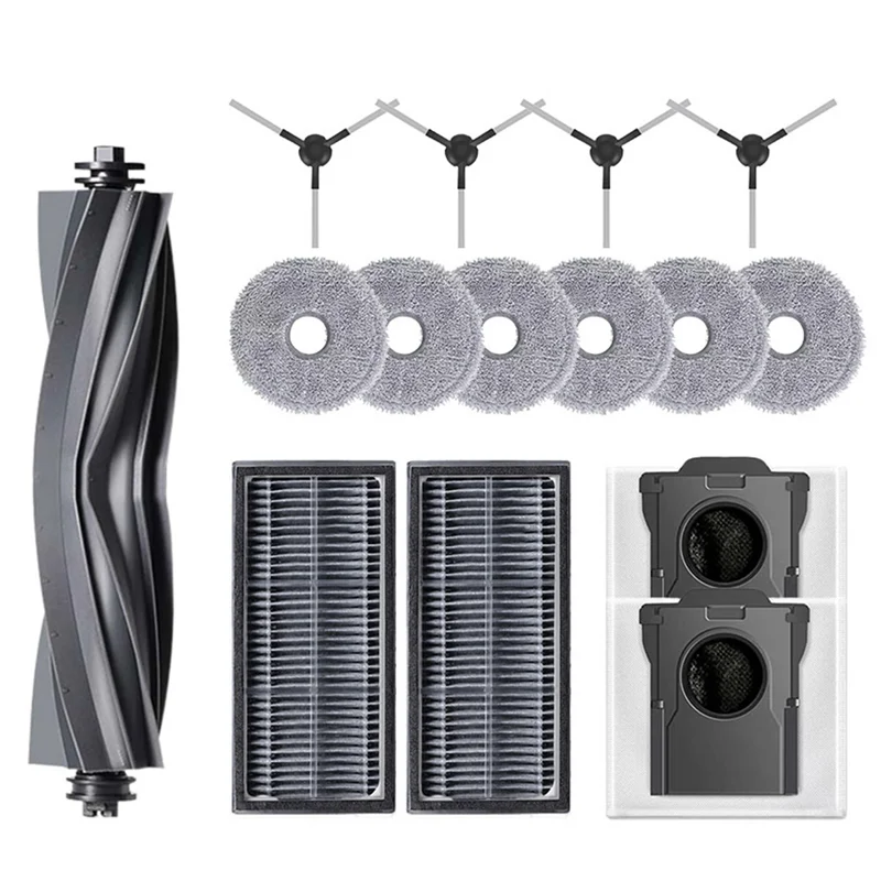 

【Минималистичный】Запасные части для робота-пылесоса Dreame L10s Pro Ultra, основная щетка, боковые щетки, тряпки для швабры, фильтры HEPA, мешки для пыли, переменный ток