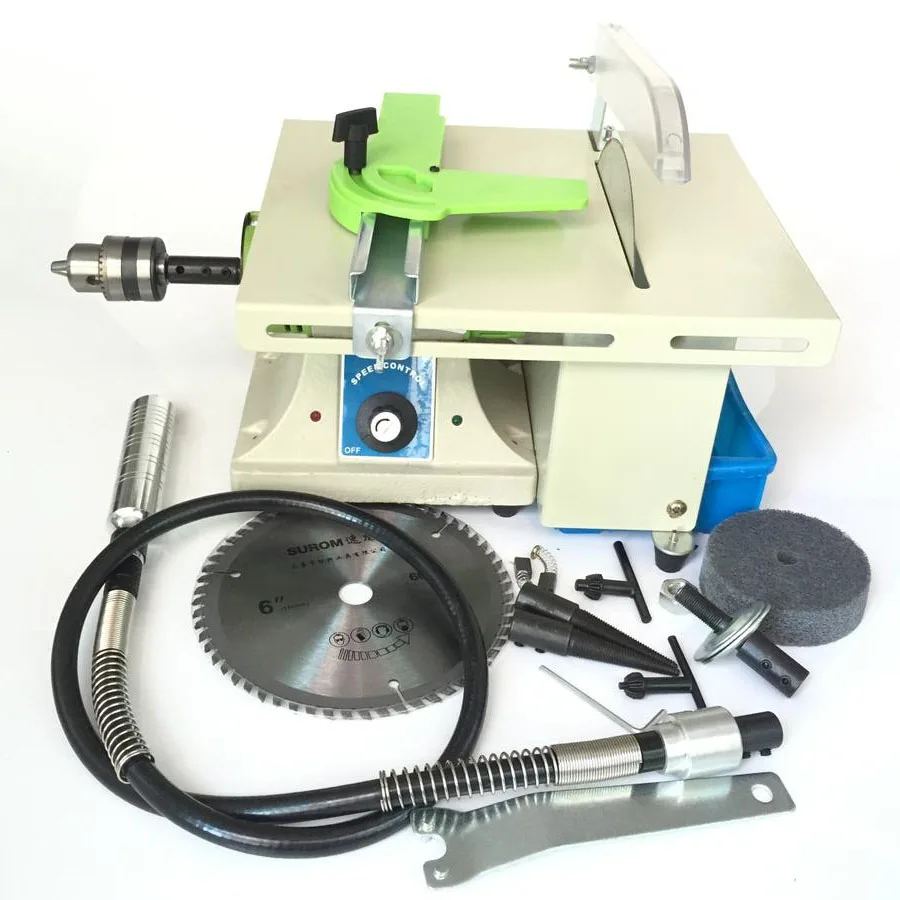 Jewelry Factory Gemstone Cutting Machine Trim Saw and Polishing Machine with Shaft