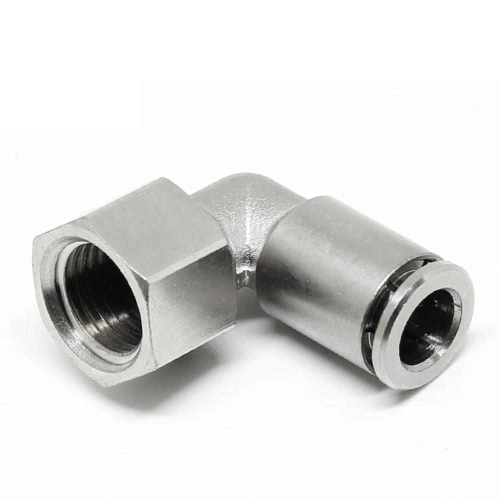 1/8" 1/4" 3/8" 1/2" BSP Female x Tube 4/6/8/10/12mm Pneumatic Brass Elbow Push In Quick Release Air Fitting
