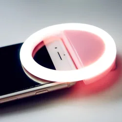 Universal selfie led flash anel de luz portátil lâmpada do telefone móvel lente para o iphone xiaomi mi9t samsung s10 s9 anel luminoso clipe