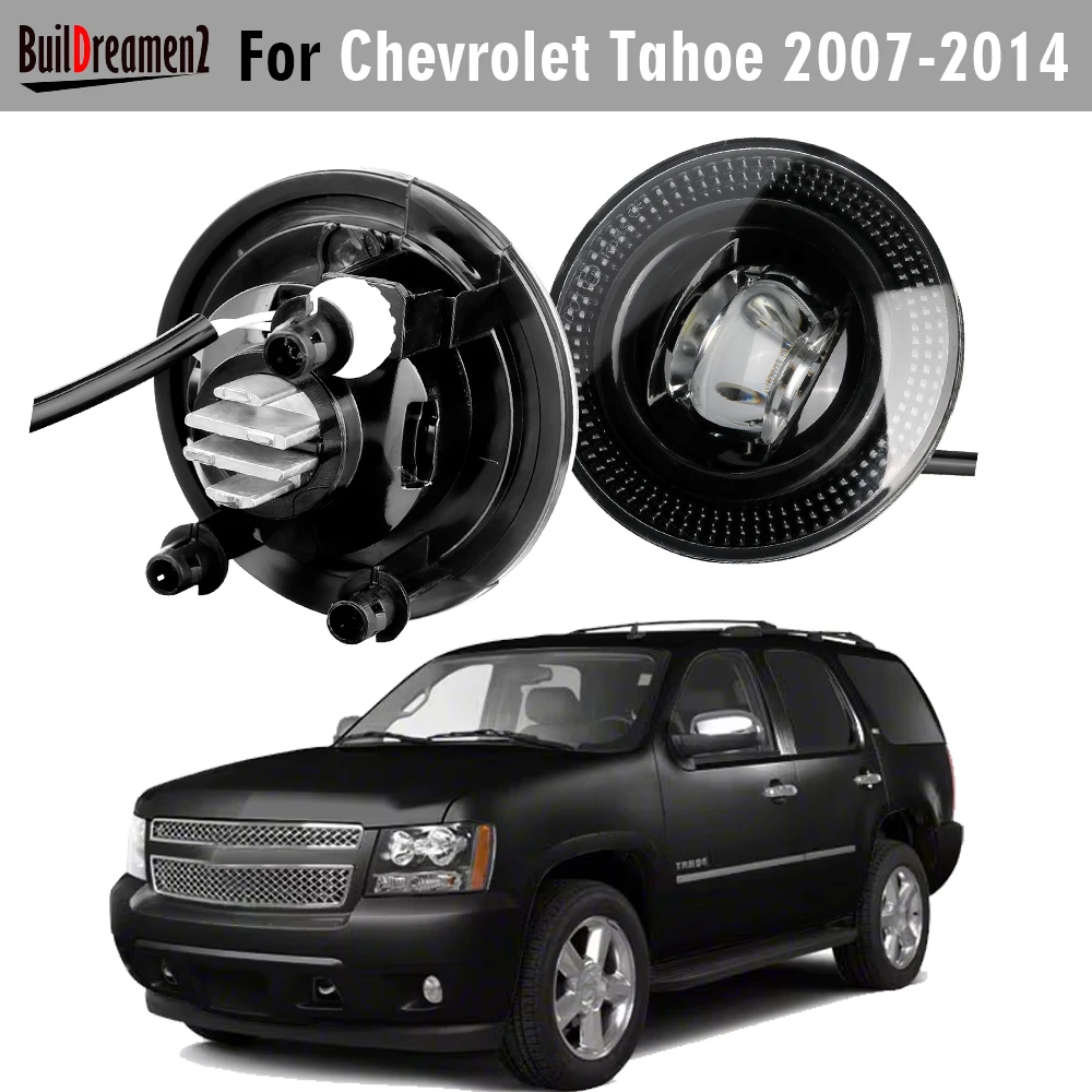 2 Stück LED-Linsen-Nebelscheinwerfer für Chevy Chevrolet Tahoe 2007–2014, 30 W, Auto-Nebelscheinwerfer, Tagfahrlicht, 8000 lm, 12 V