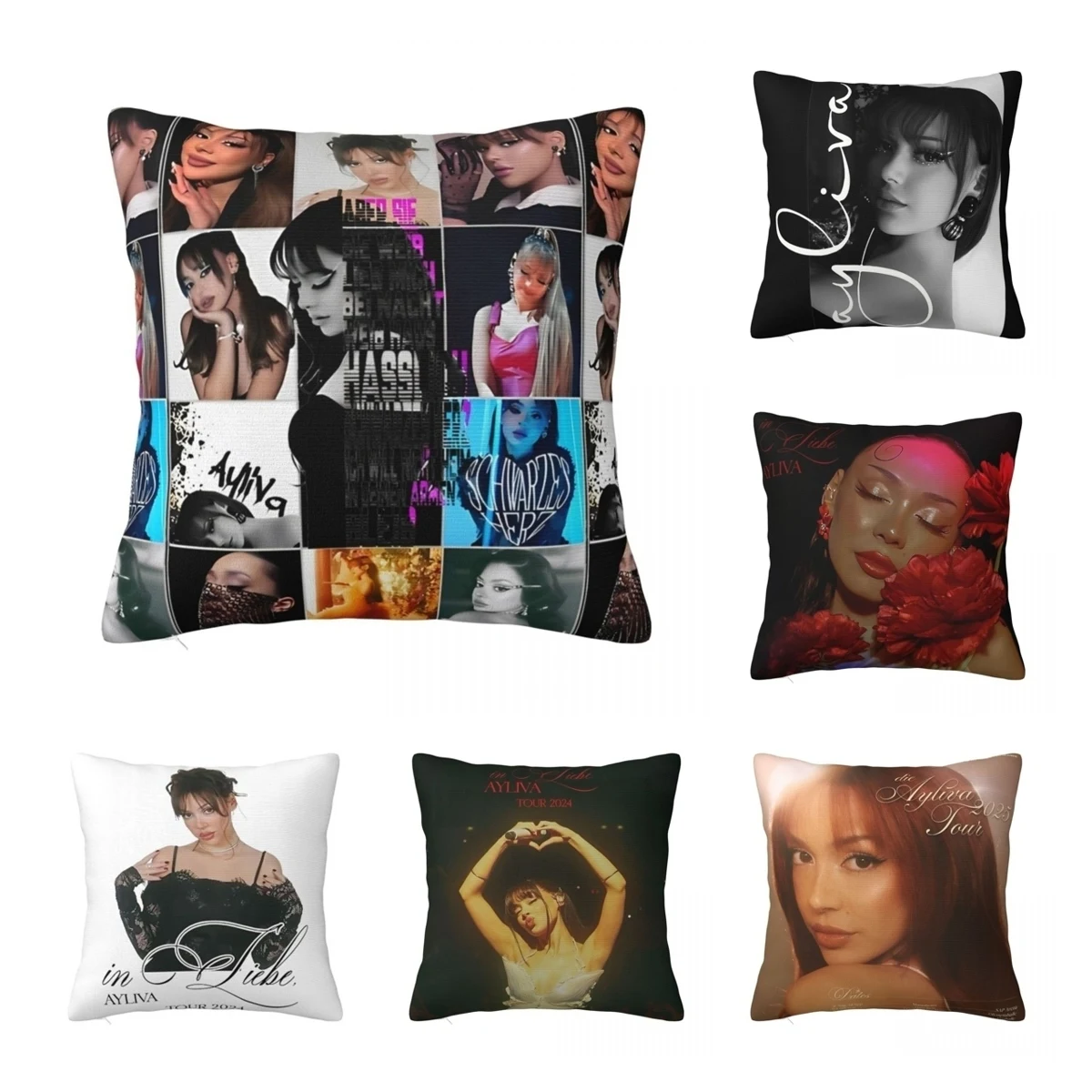 Dekorative Kissen bezug Vintage Ayliva Collage Produkt Home Liebe Tour 2024 Kissen bezug Abdeckung Quadrat Multi Größe