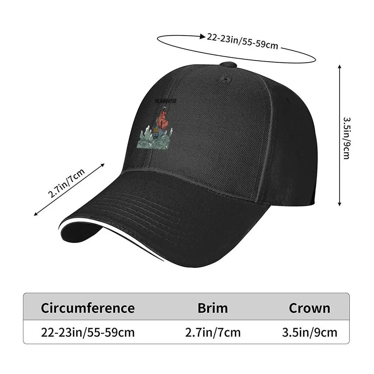 ISLAND MOOD SAILING SHIP WAVES Sandwich Baseball Cap Outdoor Workouts Sun Hat