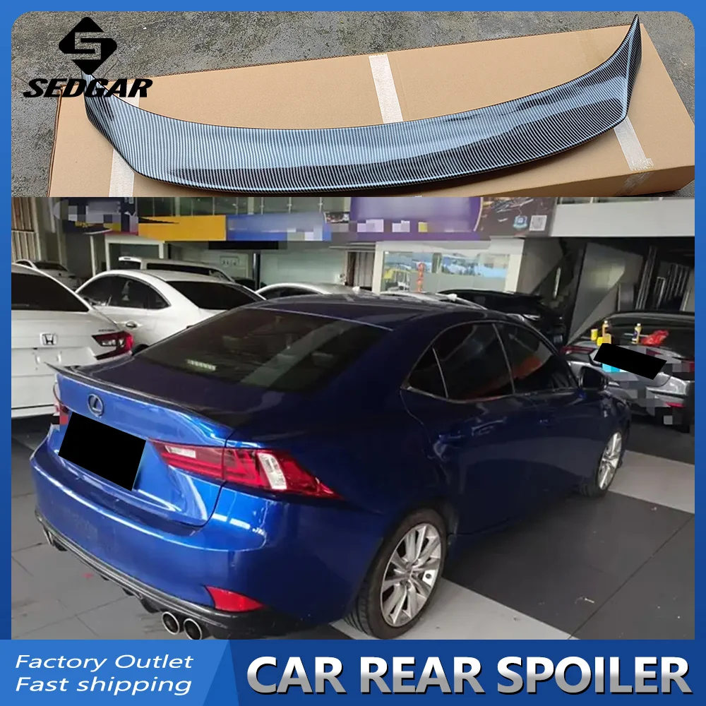 For 2013-2019 Lexus IS E3 3rd generation is200 250 300 trunk spoiler CT1 style real carbon fiber spoiler trunk boot wing spoiler