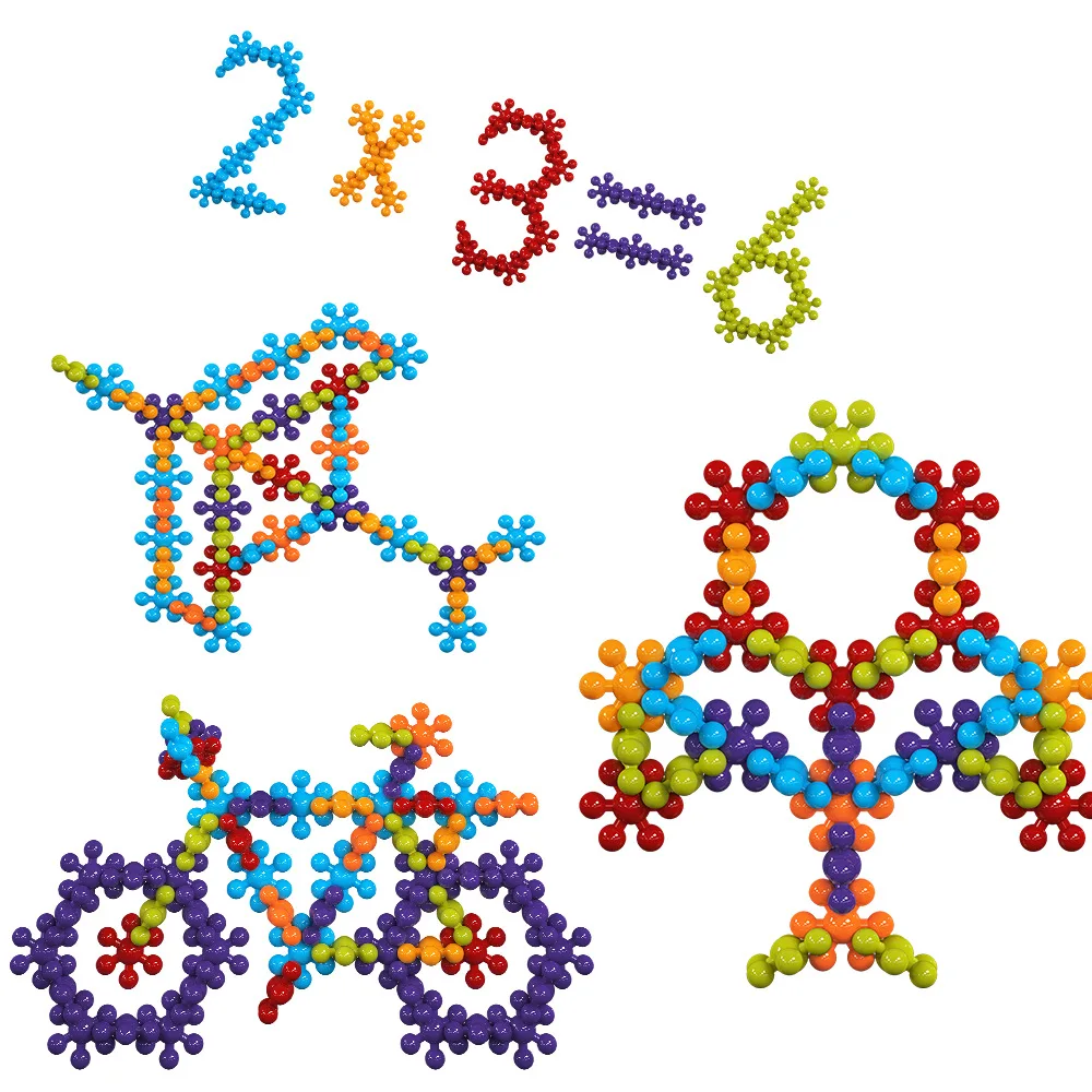 مكعبات بناء مونتيسوري الجديدة - ألعاب جذعية لزهرة البرقوق DIY لرياض الأطفال، ألعاب تعليمية آمنة لتنمية الدماغ