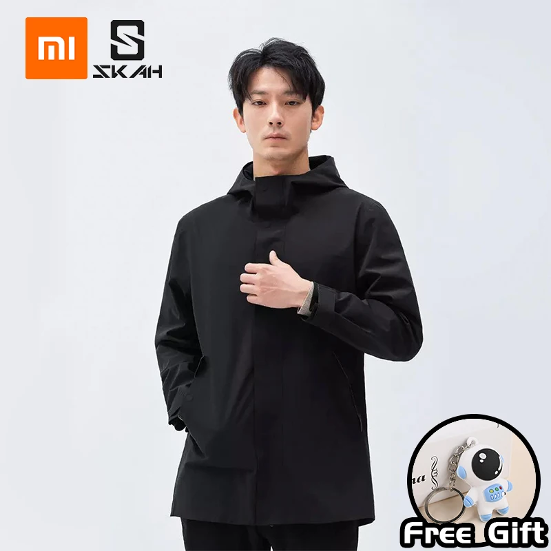 

New Mijia SKAH Hooded Waterproof Seamless Jacket Level 4 Waterproof Windproof Thin and Light Fashion Outdoor Sports Jacket