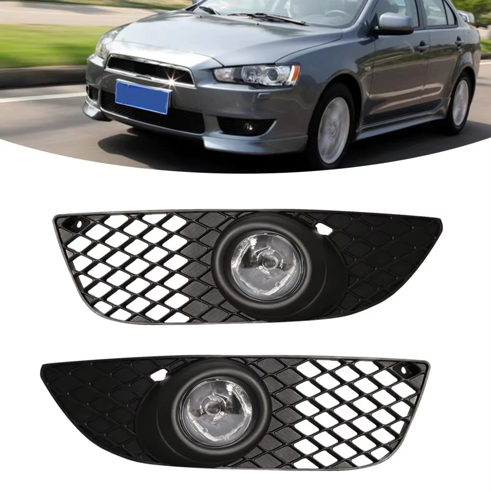 Fog Lights For Mitsubishi Lancer 2008 2009 2010 2011 2012 2013 Fog Lamp Harness Switch Front Driving Bumper Grille Super Bright