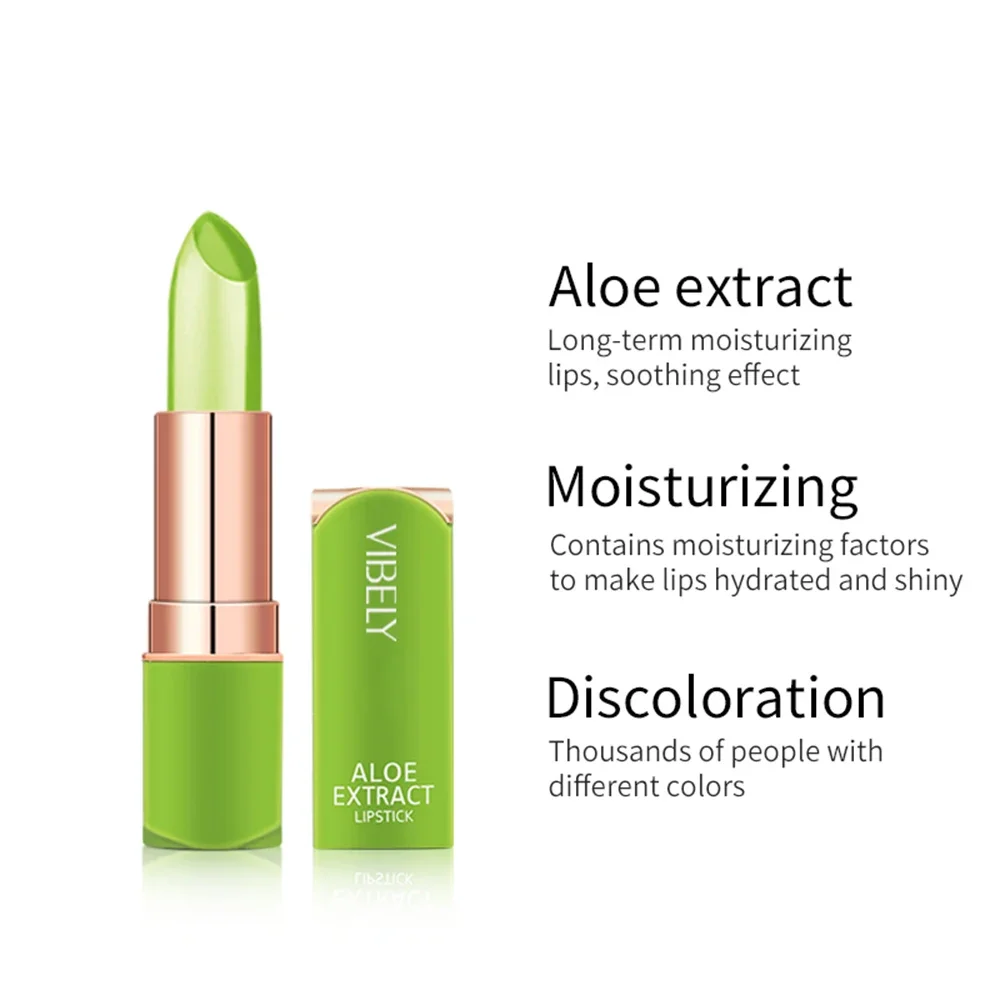 VIBELY nuevo bálsamo labial que cambia de humor, de 7 colores lápiz labial de Aloe Vera Natural, maquillaje hidratante de larga duración, cosméticos