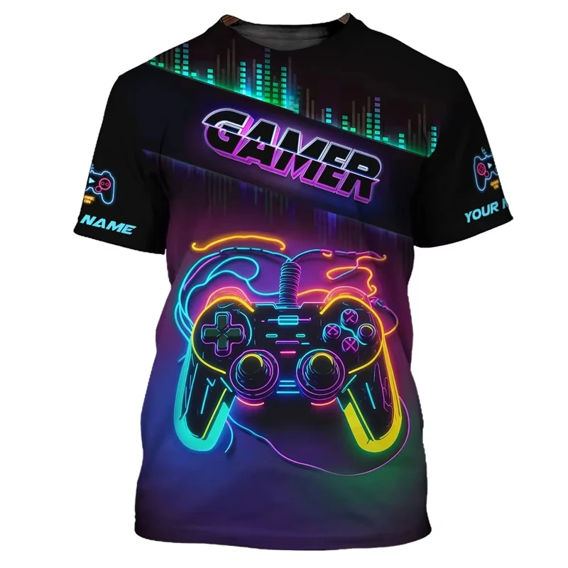 Child Game T Shirt Children Top Shirts Cool Controller Short Sleeve Korean Children's Clothes 2024 Kids Spring Clothes Tops Boys - view 4