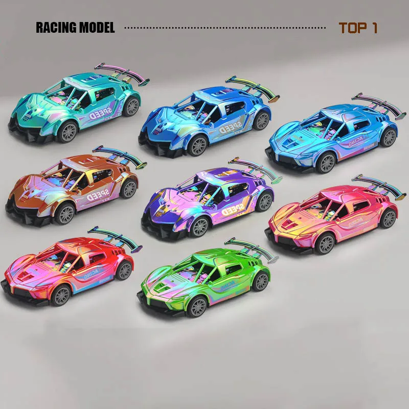 2 pièces enfants Simulation d'inertie Cool voiture de sport jouets de haute qualité Laser moulé sous pression modèles de voiture retirer voiture de course jouet garçon cadeau