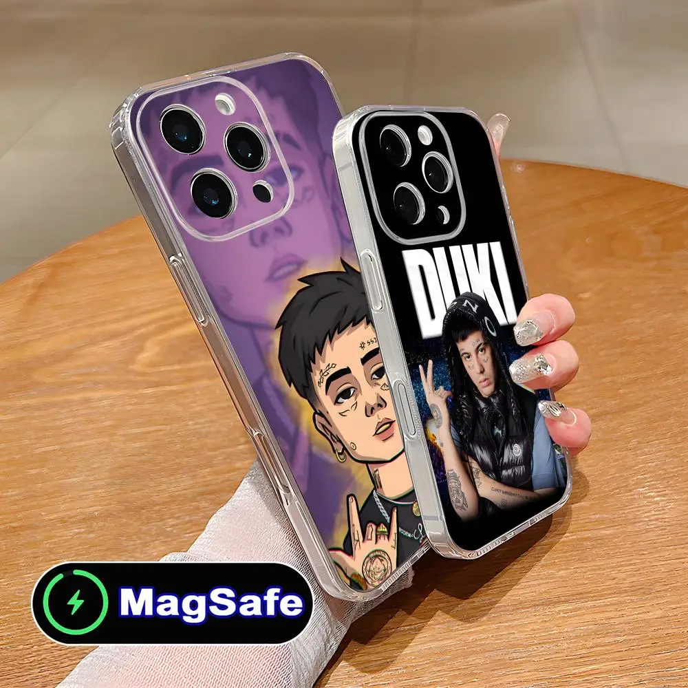 

Fashion Duki Clear TPU Magsafe Mobile Phone Case for iPhone 17 16 15 14 13 12 11 Air Pro Max Plus Mini Colorful Cover
