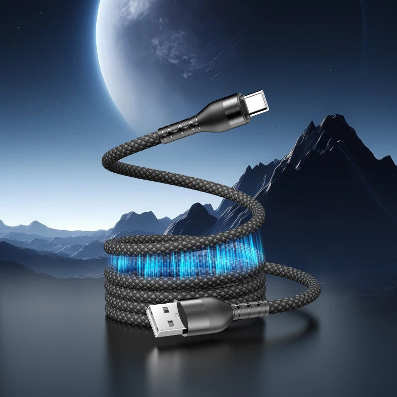 Kabel USB do Type-C ANSEIP 60W, przewód do transmisji danych, magnetyczny kabel ładujący do iPhone 16, Samsung S24, S23, S22 Ultra, iPad, MacBook, Xiaomi