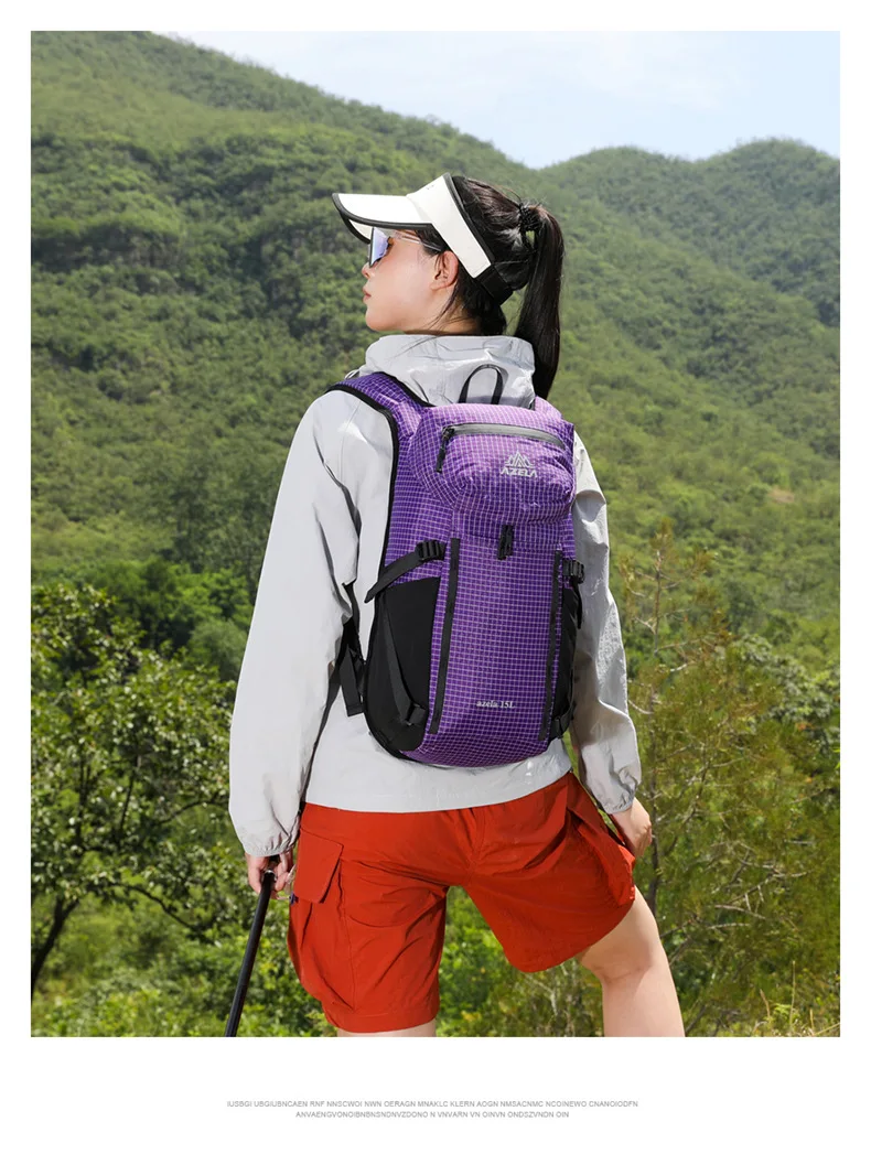 15L Ultraleichter Wanderrucksack Wasserdichter Outdoor-Sport-Reiserucksack für Männer Frauen Camping Klettern Radfahren Tasche – Detail 18