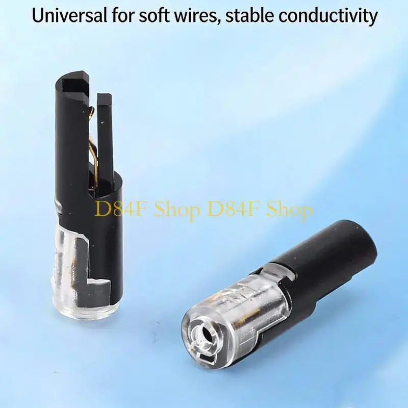D84F 10Pcs Quick Connection Cable Connector Easy and Quick Wiring Pluggable LED Wire Connector Single Wire Plug-in Connector