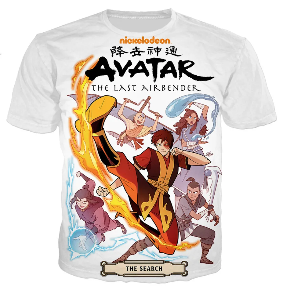 Kaus kasual anak-anak remaja musim panas 4-13 tahun T-Shirt Avatar The Last Airbender Anime 3D dicetak Tshirt anak perempuan anak laki-laki baju ulang tahun bayi