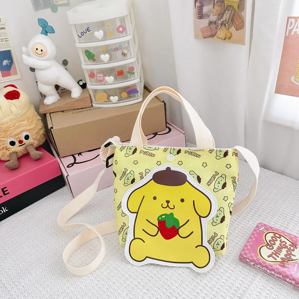 Sanrio Cartoon Crossbody Bags Kawaii Anime Handbags Portable Outdoor Satchel Large Capacity Casual Tote Backpacks For Boys Girls