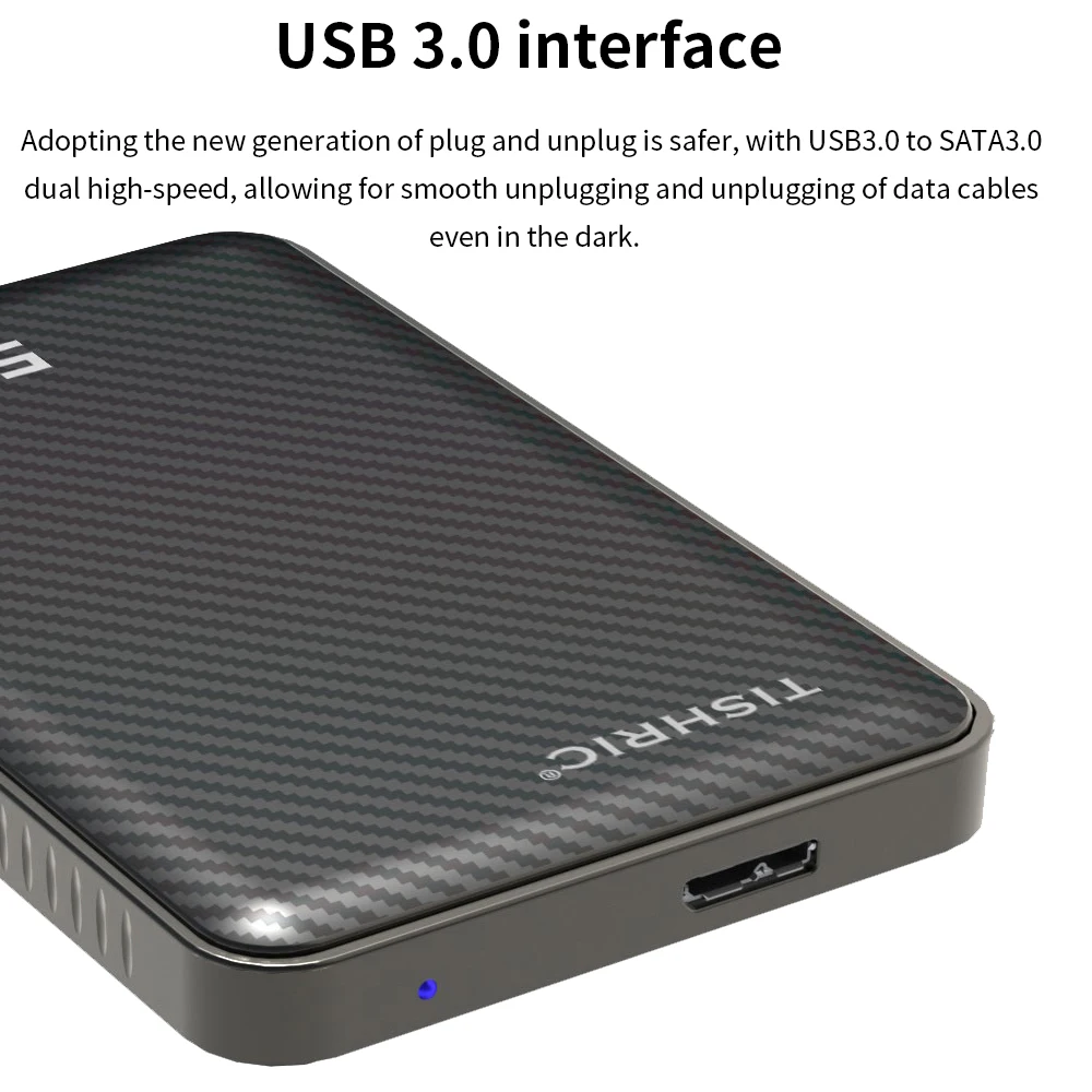 TISHRIC External Hard Drive 1TB 500GB 250GB 2.5 Inch USB 3.0 Portable HDD for PC Laptop Computer PS4 Xbox One TV Digital Data