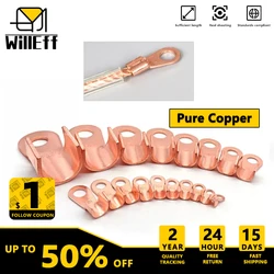 Solid pure Copper Crimp Terminal lug Connect Electrical Wires and Cable Aperture M6 M8 M10 M12 M14 Electrical terminal connector