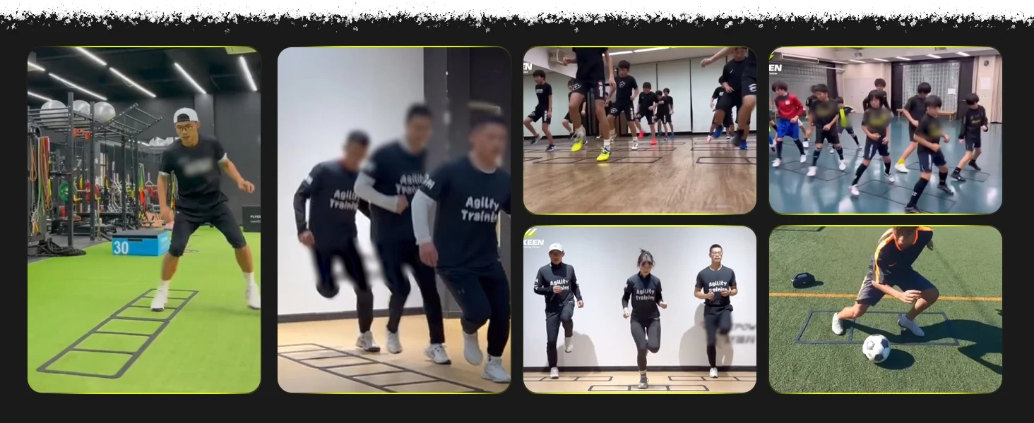 Hikeen Agility-Leiter, Geschwindigkeitsleiter für Fußball, Basketball - Langlebige Gummi-Trainingsleiter für Fußarbeit, Tragbar & Rutschfest – Detail 5