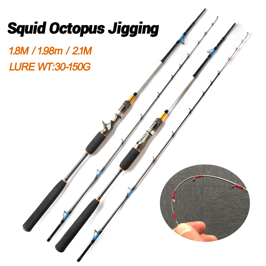 

Cuttlefish Fishing Rod Squid 1.8-2.1m MH Casting Titanium Tip Fast Action Super Light Boat Rod Octopus Sea Ocean Jig Fishing