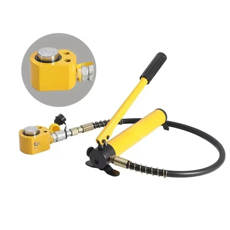 

Ultra-thin mini hydraulic cylinder jack kit 5t-200t single-acting adjustable steel lifting jack
