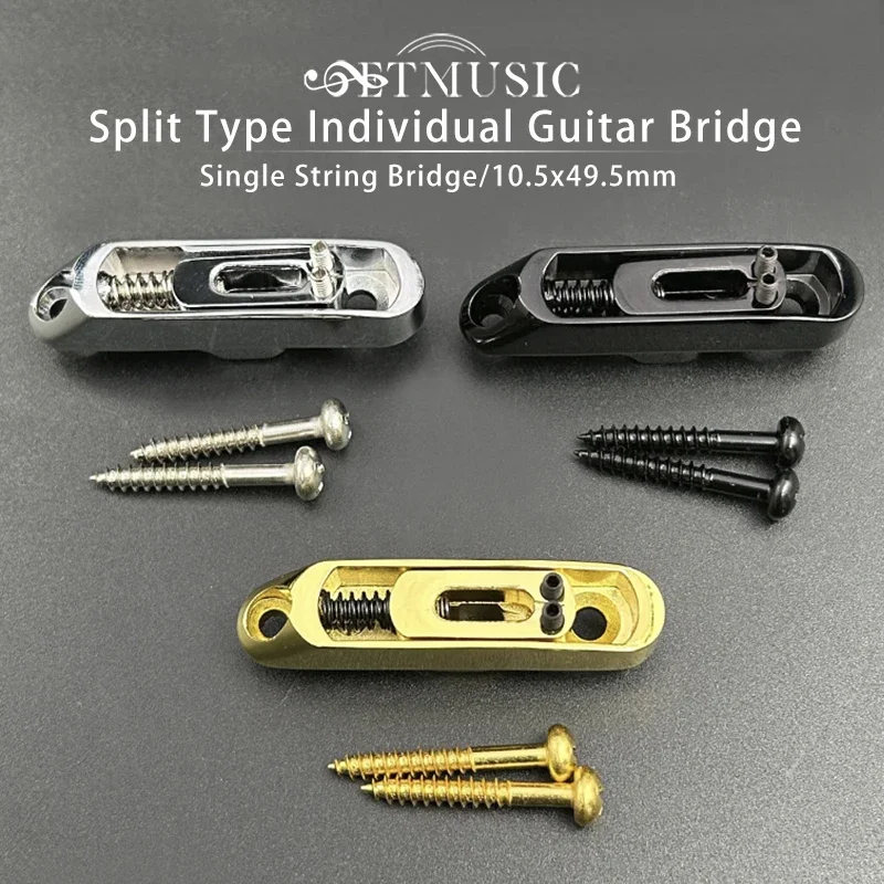 

4/5/6/7/8-String Individual Guitar Bridge 10.5x49.5mm Single String Bridge Body Trough String Split Guitar Bridge Guitar Parts