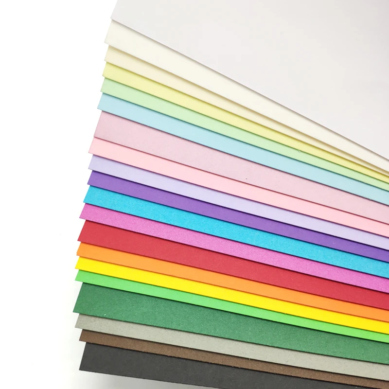 160g 100 Sheets In A4 Size Color Paper Cardboard Paper Multicolor Cardstock Craft Paper