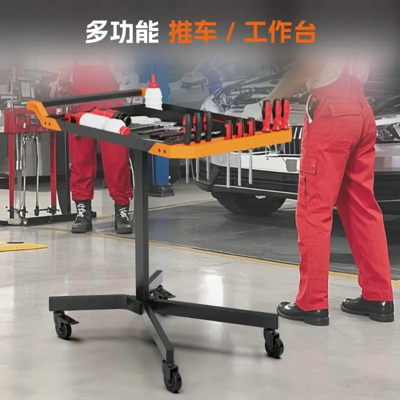 Multi-functional Cart Workbench Car Repair Tool Cart Adjustable Height Movable