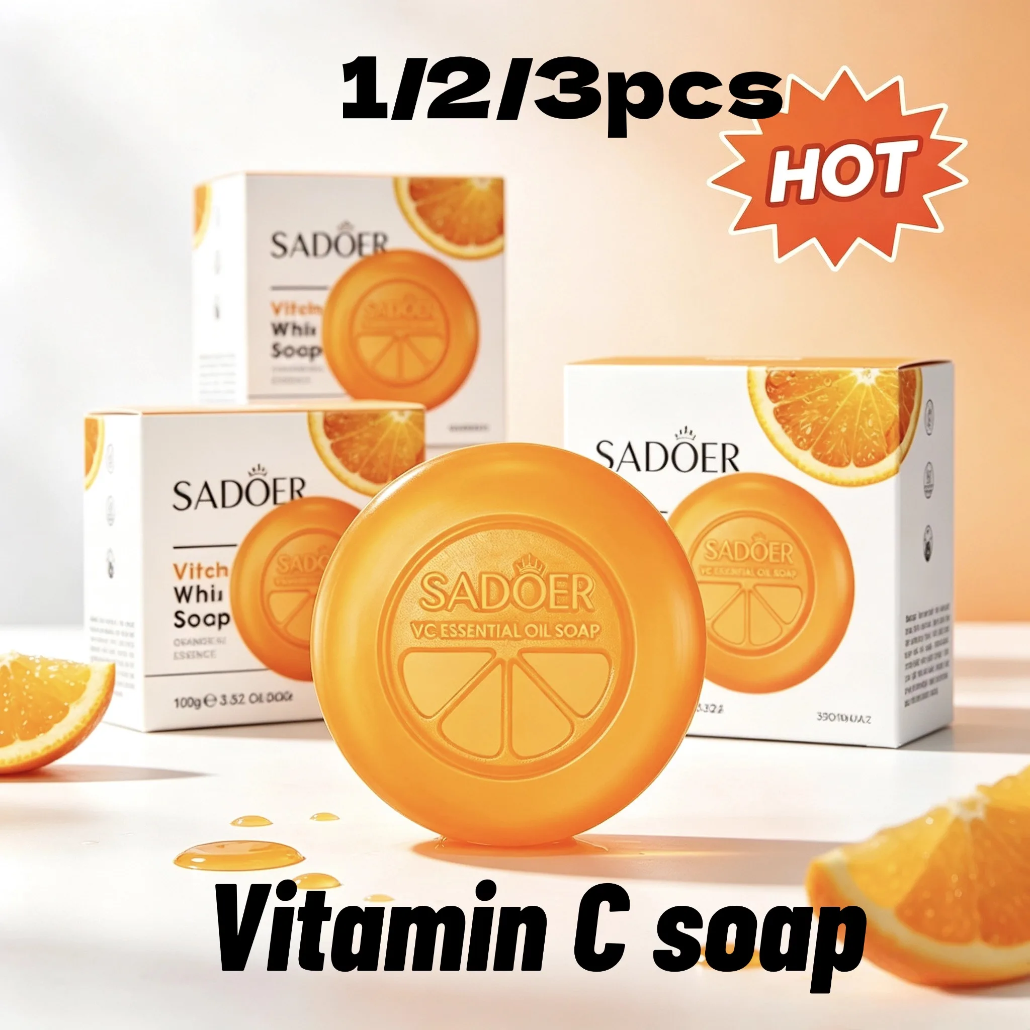 Vitamin C Skin Whitening Soap Melanin Removal For Private Area Underarm Bikini Dark Spot Remover Face Body Wash Cleansing Bar