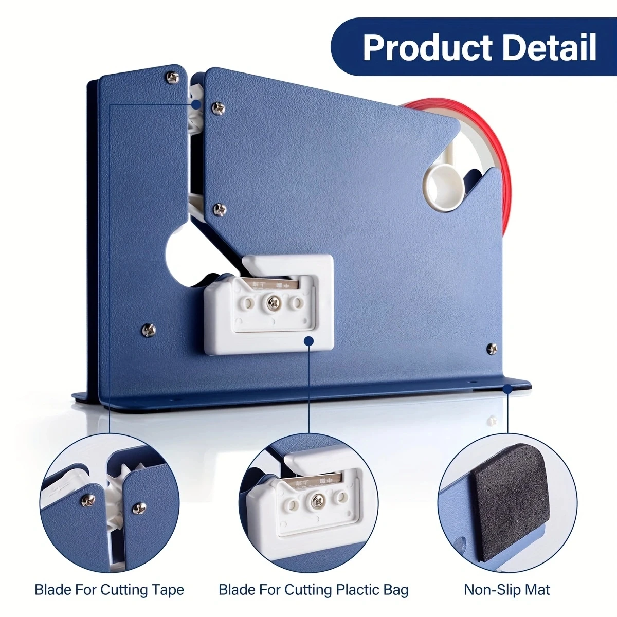 New Metal Bag Sealer Portable Bag Sealer Taper Dispenser with Trimmer Cutter Sealing Machine for Home Kitchen Outdoor Picnic