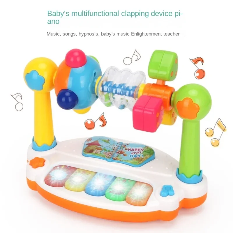 

Electronic Children Piano Keyboard with Light Sound Kids Music Early Educational Toys Portable Rotating Musical Instrument Gift