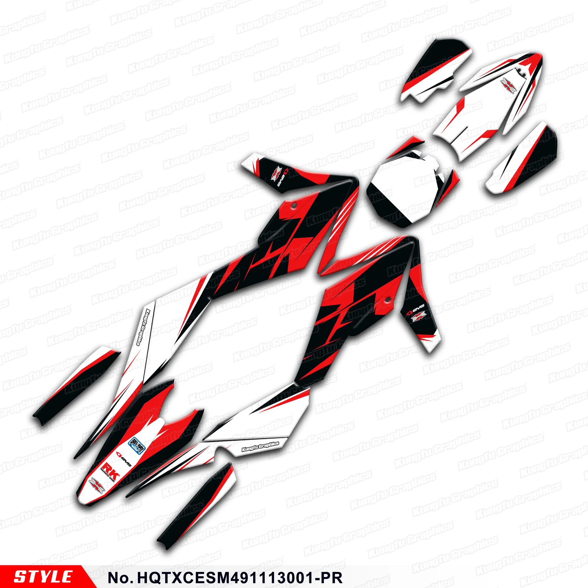 

Aftermarket Enduro Stickers Kit Graphics для Husqvarna TE TC TXC SMR 449 511 2011 2012, HQTXCESM491113001-PR