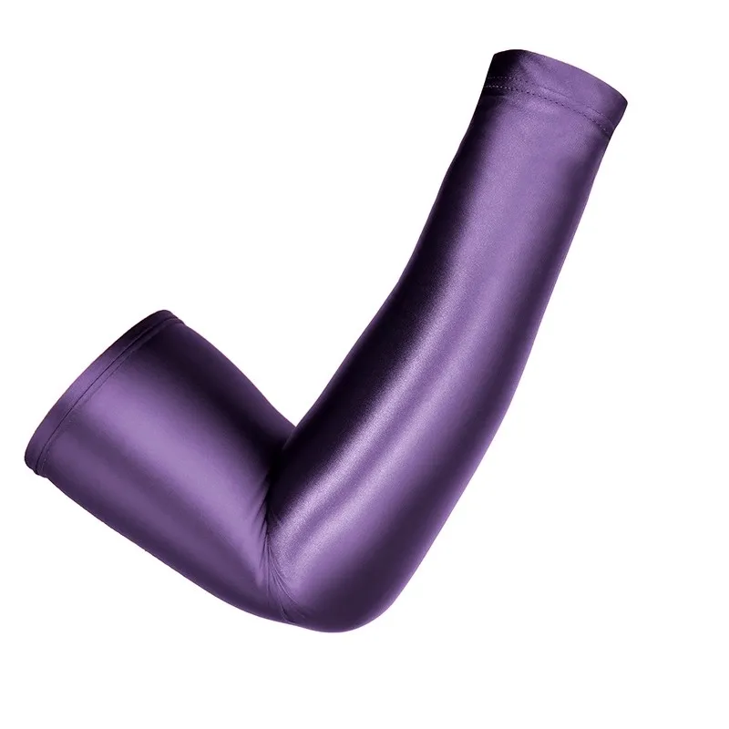 AMORESY Glitter Satin protección solar para todas las estaciones ciclismo deporte brazo manga guantes largos sin dedos accesorios de traje de baño competitivos