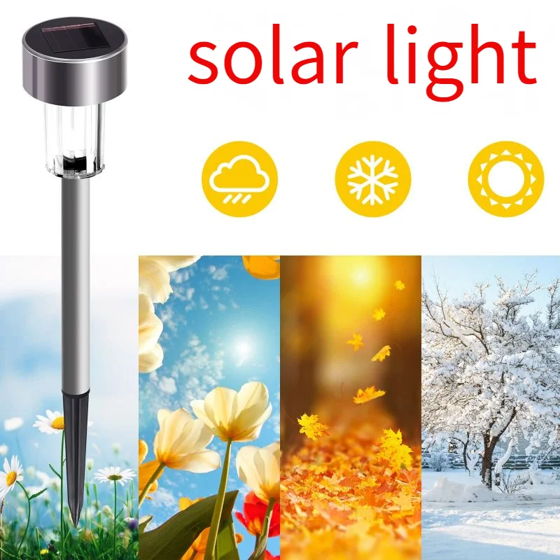 1pcs Solar Garden Light Outdoor Solar Powered Lamp Lantern Waterproof Landscape Lighting For Pathway Patio Yard Lawn Decoration