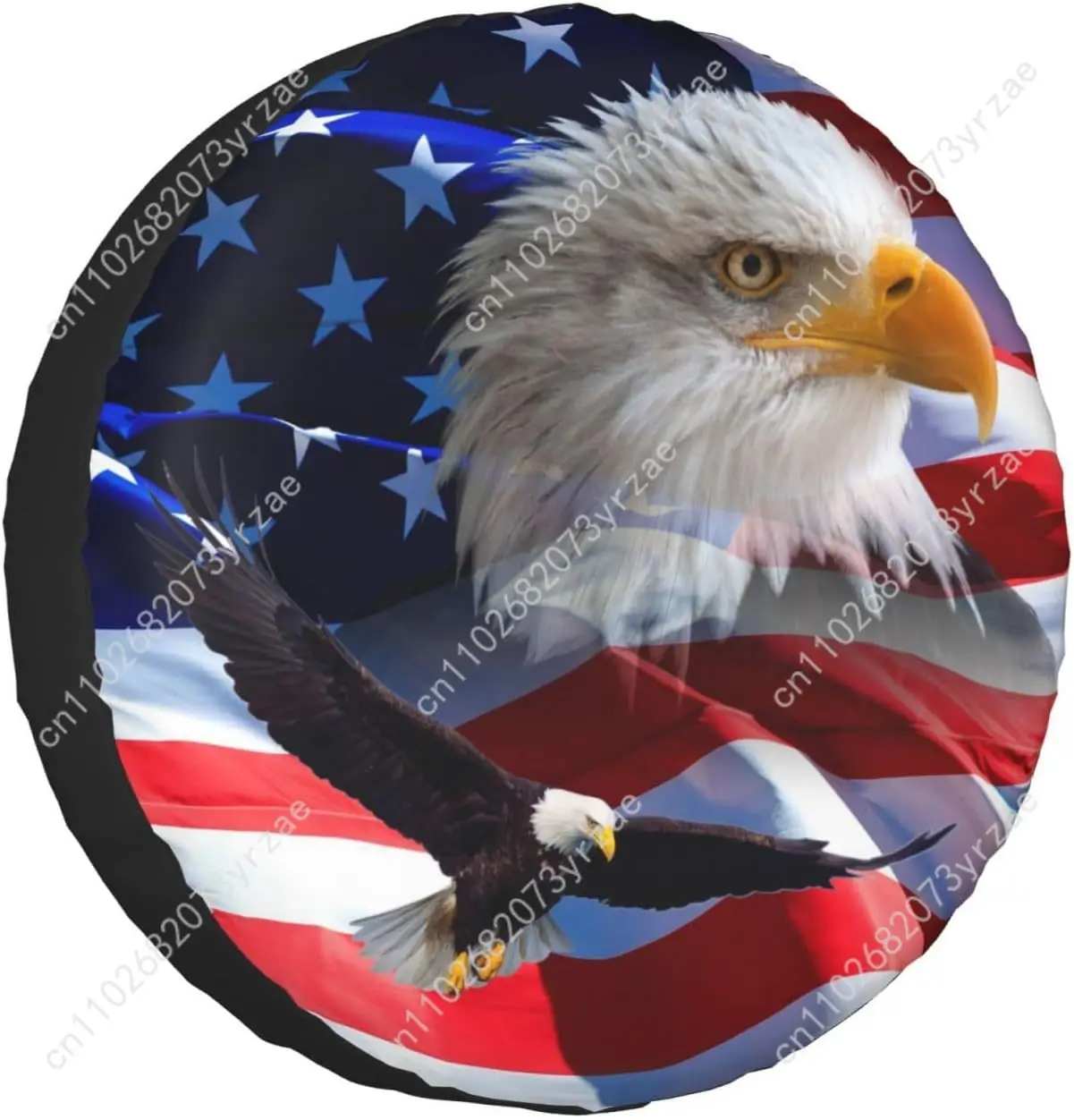 

American Eagle Flag Various Models Spare Tire Cover Sand Dust Prevention Protect Wind Rain Tire Cover Sturdy Durable Tire Covers
