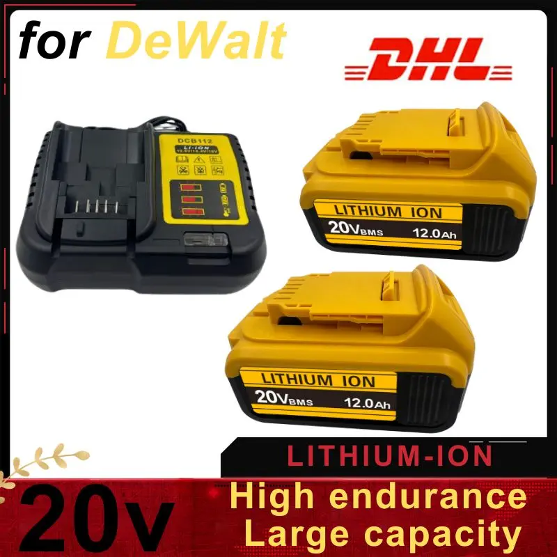 لبطارية ديوالت 20 فولت/60 فولت 6000 مللي أمبير في الساعة، لبطارية ديوالت 18 فولت، بطارية أدوات كهربائية DCB200 DCB205 DCB206 DCB209، لشاحن ديوالت 20 فولت #1