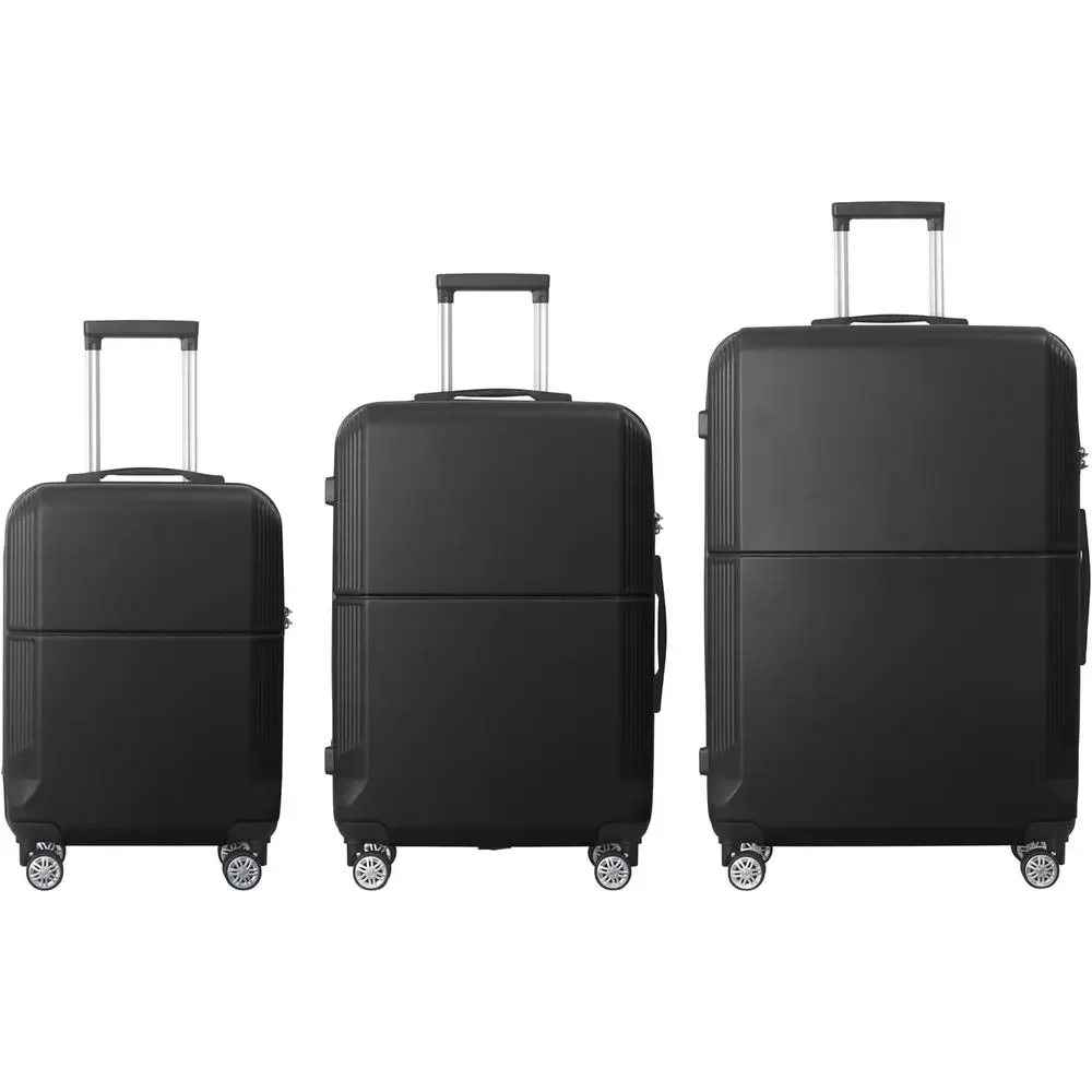 

Premium 3-Piece ABS Luggage Set: 20, 24, and 28 with Multi-Position Handle, Silent Spinner Wheels, and TSA-Approved Lock - Durab