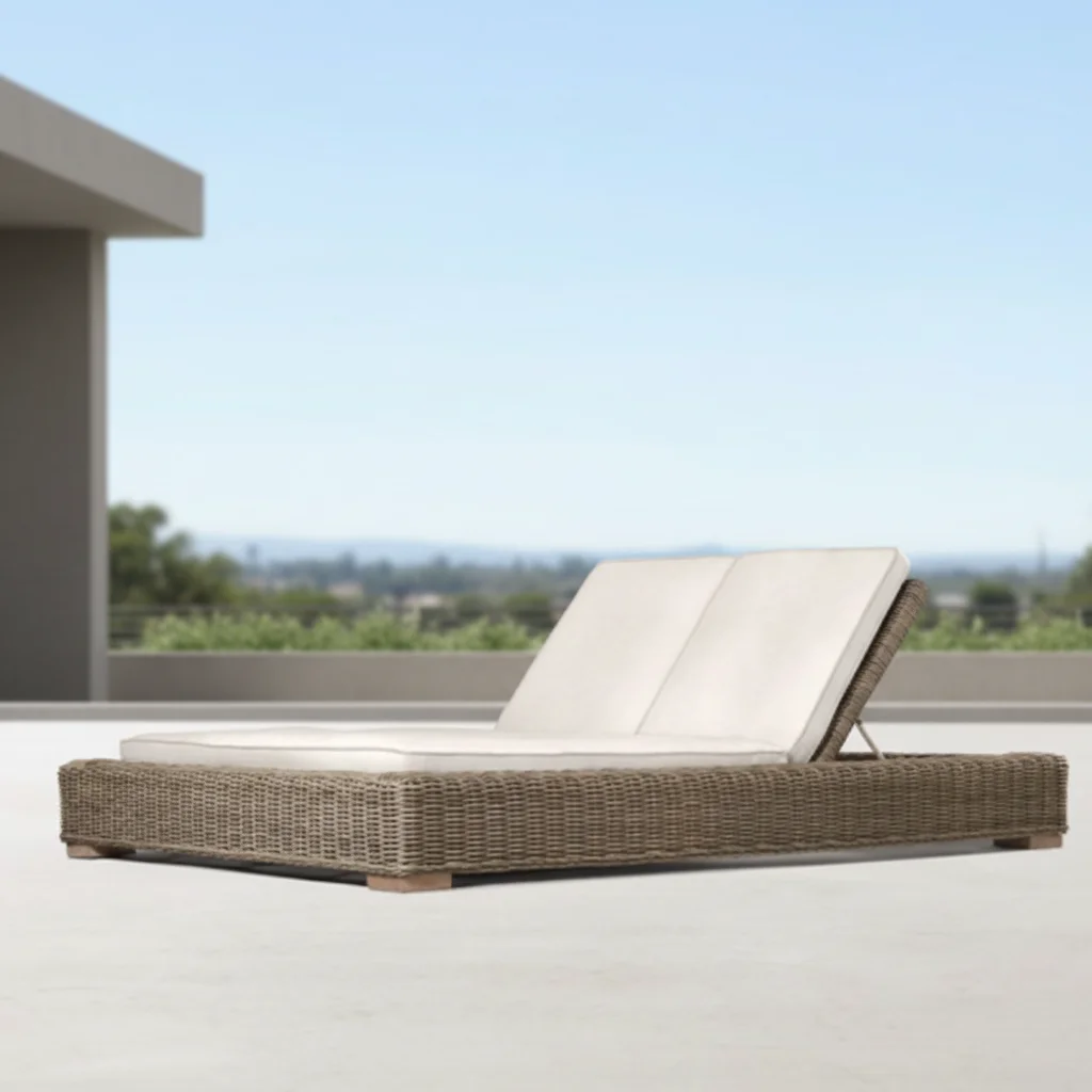 

#Beach Hotel Comfortable Outdoor Double Lounger Rattan