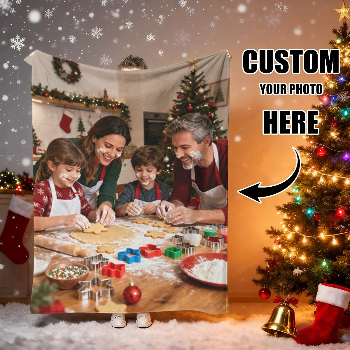 Couverture personnalisée de Noël pour le témoin, l'amour et les donne, les mariages, les fêtes de remise des diplômes, douce et chaude, adaptée au canapé, au lit, au bureau, au voiture et aux voyages en plein air, au Thanksgiving, aux mariages, aux fêtes