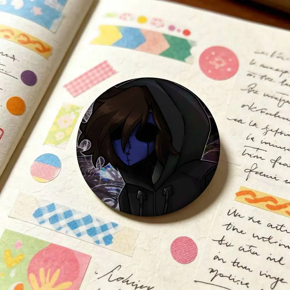 C-Creepypasta fun Eyeless Jack    Brooches Soft Button Pin Funny Silly Gnarpy On A Skateboard Meme Badge Gamer Collection Gifts
