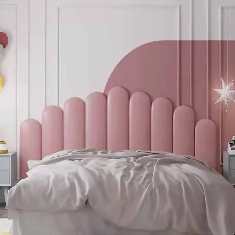 135cm 150cm Bed Headboard Wall Stickers Cabecero Cama Tete De Lit Anti-Collision Soft Wall Panel for Bedroom Bed Head Home Decor