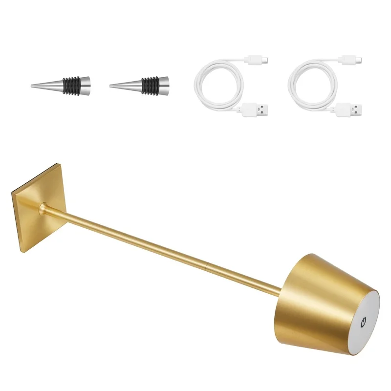 

Rechargeable Adjustable Desk Lamp 2-Pack Gold LED Table Lamp with Battery