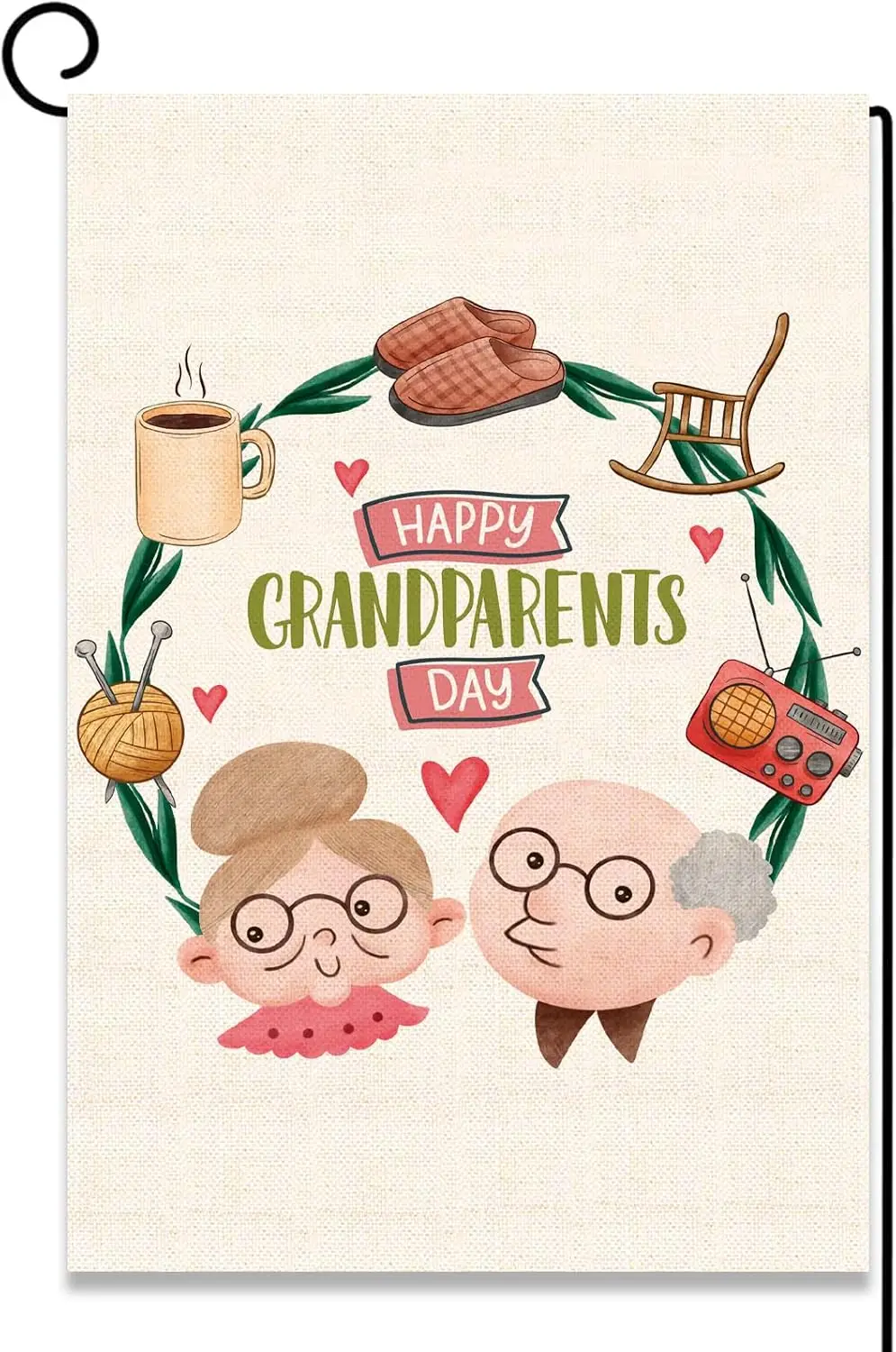 Sunwer Happy Grandparents Day Garden Flag Event Retirement Love Grandparents Party Decoration Outdoor Front Lawn Yard Patio Deco