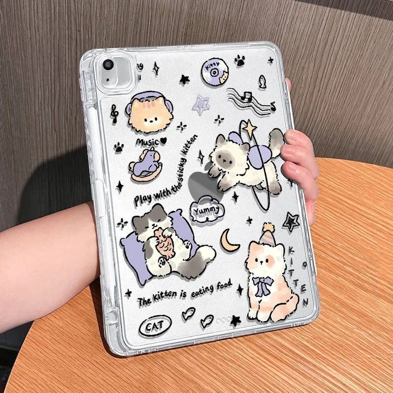 Miękkie etui TPU na iPada Air 6, iPada 10. generacji, iPada Air 5. i 4. generacji, iPada 10.9 Pro, iPada 11. generacji, iPada 2. i 3. generacji, iPada 4. generacji, iPada 10.2, iPada 7. i 9. generacji, iPada 8. generacji z uroczymi zwierzęt — zdjęcie produktu 4