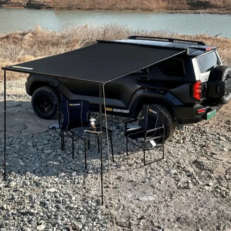 

Outdoors Car Side Tent Sunshade Black Sun Protection Portable Collapsible Sun Shelter Folding Suv Roof Camping Accessories