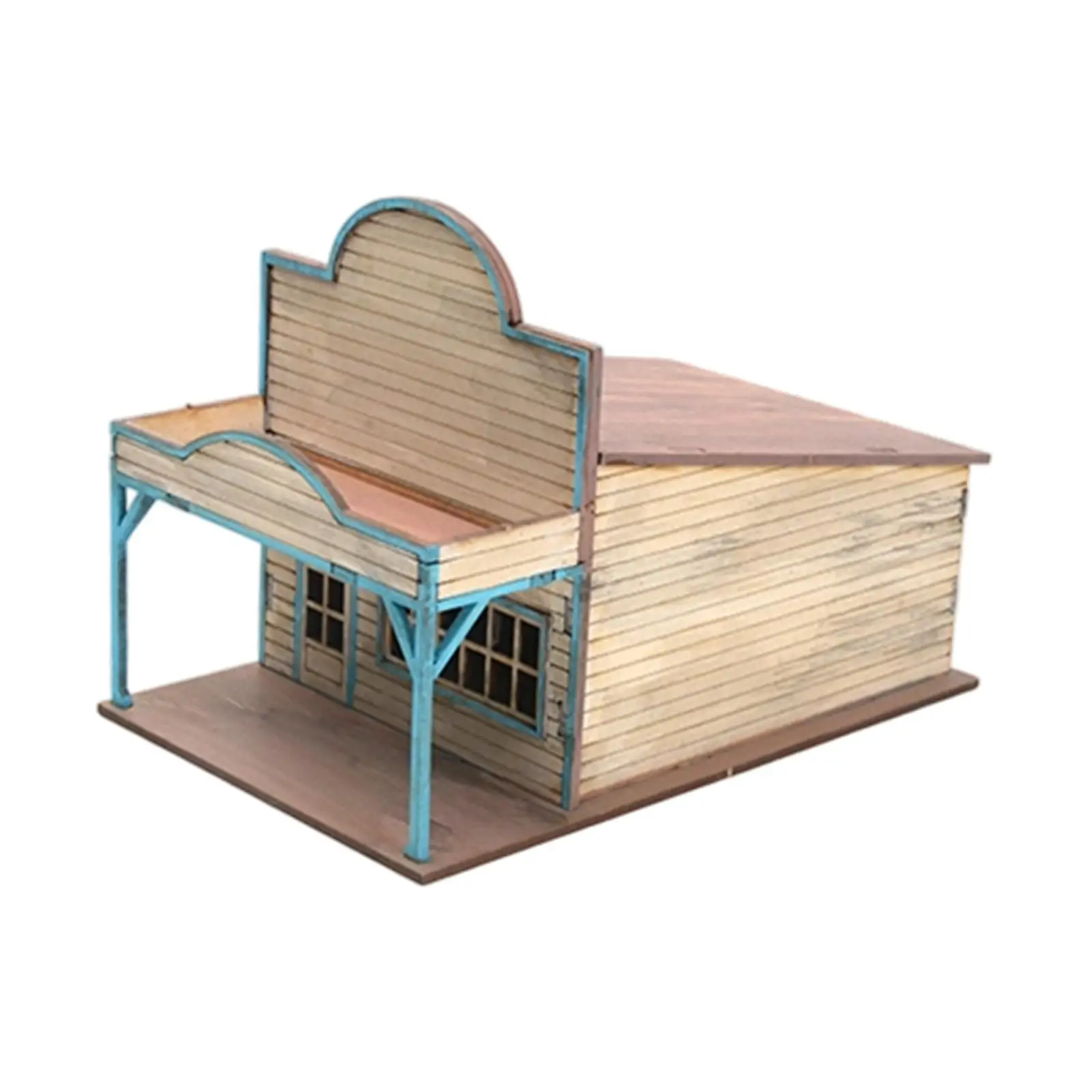 1/72 مدينة بناء أطقم منمذجة لتقوم بها بنفسك مباني المدينة الأوروبية والأمريكية لم تنته مصغرة المشهد نموذج Diorama ثلاثية الأبعاد الألغاز الخشبية