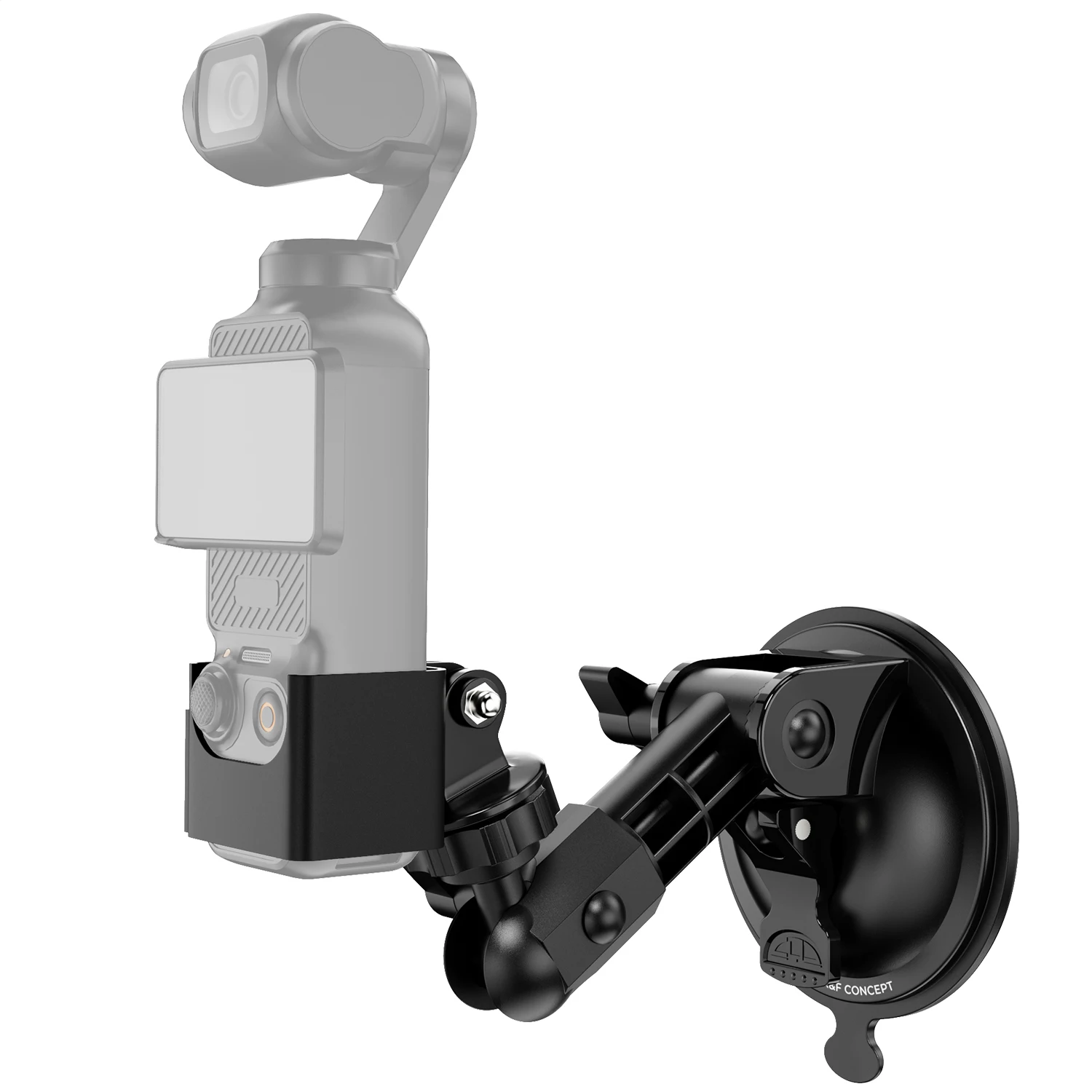 K&F Concept Suction Cup Mount for DJI OSMO Pocket 4 Pocket 3 Action Camera Suction Adapter for Insta360 GoPro Widely Surface