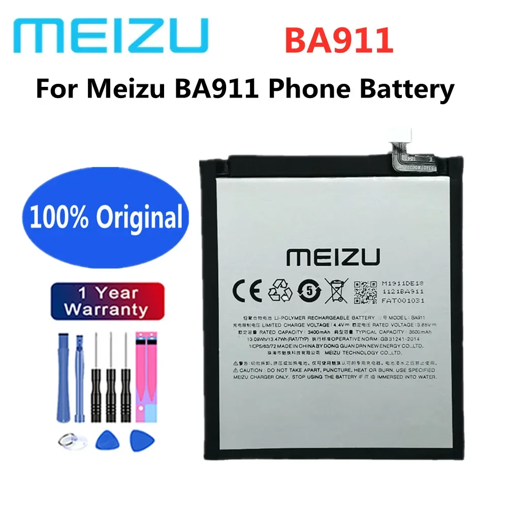 

100% New Original BA911 3500mAh Battery For Meizu BA911 Cell Phone Replacement Batteries Bateria With Tool Kits