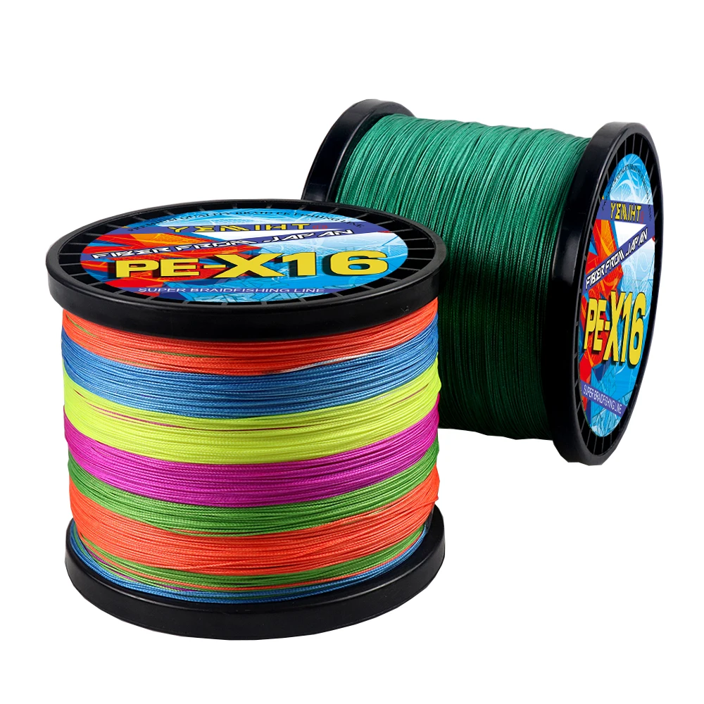 NEW X16 Braided Fishing Line Saltwater Weave Cord 300/500m Anti Bite Lure Wire Strength Test 11.3-91KG Carp Fishing Accessories